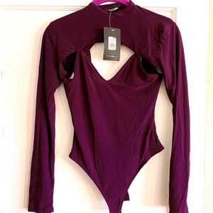 Beautiful violet cut out bodysuit
